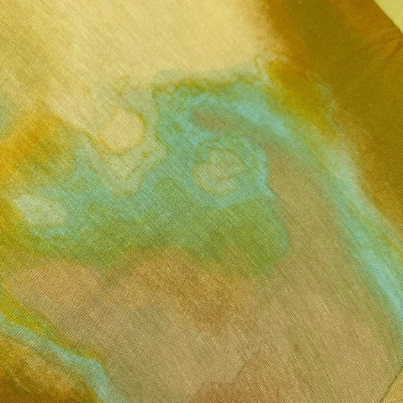 LOGO by Lori Goldstein Yellow and Green Cardigan - Picture 9 of 11